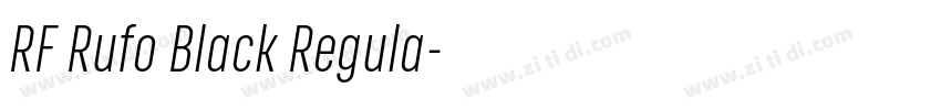 RF Rufo Black Regula字体转换
